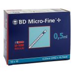 BD MICRO-FINE+ Insulinspr.0,5 ml U100 12,7 mm – PZN 04400156 (PZN 04400156)