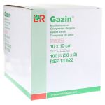 Gazin Mullkompressen 10x10 cm steril 8fach – PZN 03449060 (PZN 03449060)