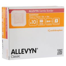 ALLEVYN Gentle Border 7,5x7,5 cm Schaumverb. (PZN 12561287)