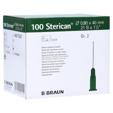 Sterican Kanüle 0,80x40 mm Gr. 2 grün (PZN 02050806)