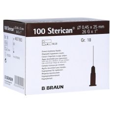 Sterican Kanüle 0,45x25 mm Gr. 18 braun (PZN 02050858)