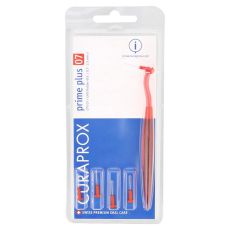 CURAPROX prime plus 07 5 Bürsten+1 Halter rot (PZN 09668142)