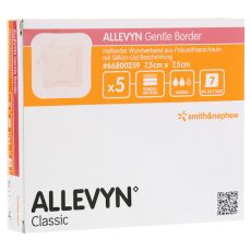 ALLEVYN Gentle Border 7,5x7,5 cm Schaumverb. (PZN 10032053)