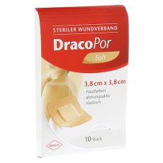 DRACOPOR Wundverband 3,8x3,8 cm steril hautfarben (PZN 10713824)