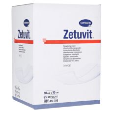ZETUVIT Saugkompressen steril 10x10 cm (PZN 09178633)
