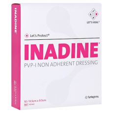 INADINE Salbengaze m. PVP Iod. 9,5x9,5cm (PZN 07584211)