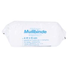 Mullbinden elastisch 6 cm mit Cellophan (PZN 03855647)