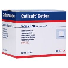 CUTISOFT Cotton Kompr.5x5 cm steril 12fach (PZN 03896712)