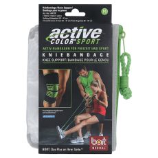 BORT ActiveColor Sport Kniebandage M schw./grün (PZN 12573793)