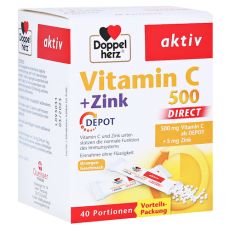 DOPPELHERZ Vitamin C 500+Zink Depot DIRECT Pellets (PZN 16927093)