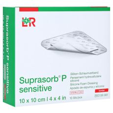SUPRASORB P sensitive PU-Schaumv.border 10x10cm (PZN 16602505)