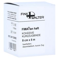 KOMPRESSIONS BINDE 8cmx5m kohäsiv m.kurzem Zug (PZN 00537042)