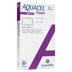 AQUACEL Foam adhäsiv 10x20 cm Verband (PZN 10818256)