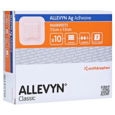 ALLEVYN Ag Adhesive 7,5x7,5 cm Wundverband (PZN 11853680)