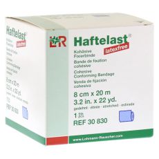 HAFTELAST Fixierb.kohäs.latexfrei 8 cmx20 m blau (PZN 08817261)