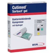 CUTIMED Sorbact Gel Kompressen 7,5x7,5 cm (PZN 07353434)