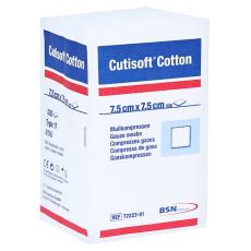 CUTISOFT Cotton Kompr.7,5x7,5 cm unsteril (PZN 01499355)