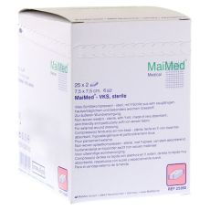VLIES-SCHLITZKOMPRESSEN 7,5x7,5 cm steril 6fach (PZN 01280160)