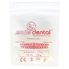 ZAHNSPANGENGUMMIS 5/16 med.bunt sort.7,95 mm Latex (PZN 11165075)