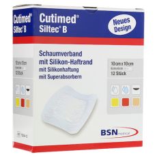 CUTIMED Siltec B Schaumverb.10x10 cm m.Haftr. (PZN 10204198)