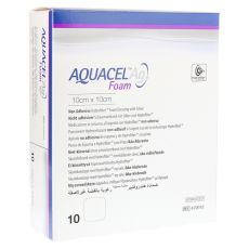 AQUACEL Ag Foam nicht adhäsiv 10x10 cm Verband (PZN 09060624)