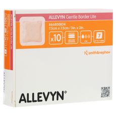 ALLEVYN Gentle Border Lite 7,5x7,5 cm Schaumverb. (PZN 10828183)