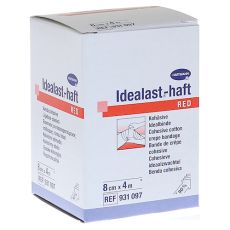 IDEALAST-haft color Binde 8 cmx4 m rot (PZN 10109442)
