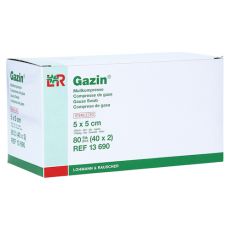 GAZIN Mullkomp.5x5 cm steril 12fach (PZN 01511688)