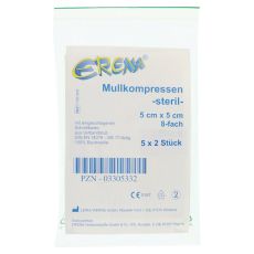 ERENA STERIL Mullkompr.5x5 cm 8fach (PZN 03305332)