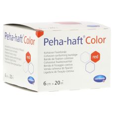 PEHA-HAFT Color Fixierbinde 6 cmx20 m rot (PZN 05383804)