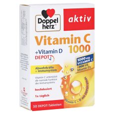 DOPPELHERZ Vitamin C 1000+Vitamin D Depot aktiv (PZN 13417285)