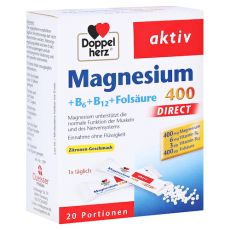 Doppelherz aktiv Magnesium 400 + B6 + B12 + Folsäure Direkt (PZN 01026875)
