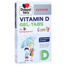 DOPPELHERZ Vitamin D Gel-Tabs family system (PZN 16661643)