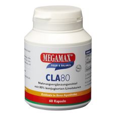 CLA 80% Megamax 1 g konjug.Linolsäure Kapseln (PZN 05113720)