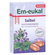 EM EUKAL Bonbons Salbei zuckerfrei Box (PZN 15877654)