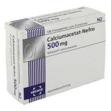 CALCIUMACETAT NEFRO 500 mg Filmtabletten (PZN 00434023)