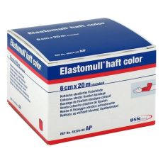 ELASTOMULL haft color 6 cmx20 m Fixierb.rot (PZN 01412578)