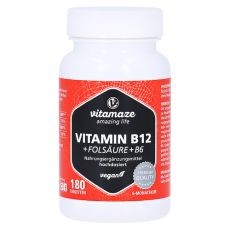 VITAMIN B12 1.000 µg hochdos.+B9+B6 vegan Tabl. (PZN 13834758)
