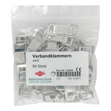 VERBANDKLAMMERN weiß mit Gummiband (PZN 03139477)