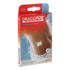 DRACOPOR waterproof Wundverband 5x7,2 cm steril (PZN 03030349)