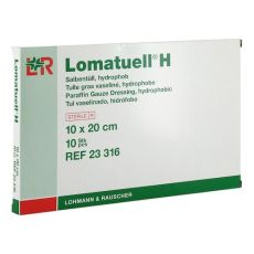 LOMATUELL H Salbentüll 10x20 cm steril (PZN 03275619)