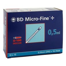 BD MICRO-FINE+ Insulinspr.0,5 ml U100 12,7 mm (PZN 04400156)