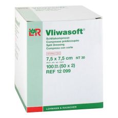 VLIWASOFT Schlitzkompressen 7,5x7,5 cm steril 4l. (PZN 06868768)
