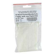 MUNDSCHUTZ PAPIERVLIES m.Gummiband weiß (PZN 01046429)
