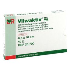 VLIWAKTIV AG Aktivkohle Tampon.m.Silber 6,5x10 cm (PZN 04862796)