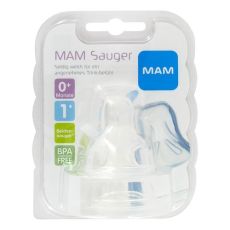 MAM Sauger Gr.1 0+ Monate Silikon (PZN 05463265)