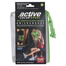 BORT ActiveColor Sport Kniebandage S schw./grün (PZN 12573787)