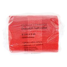 DRACOELFI haft color Fixierbinde 6 cmx4 m rot (PZN 09780229)