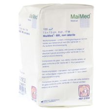 MULLKOMPRESSEN 7,5x7,5 cm unsteril 8fach (PZN 08888717)