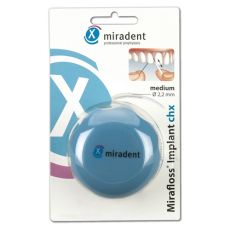 MIRADENT Zahnseide Mirafloss Implant CHX medium (PZN 01163709)